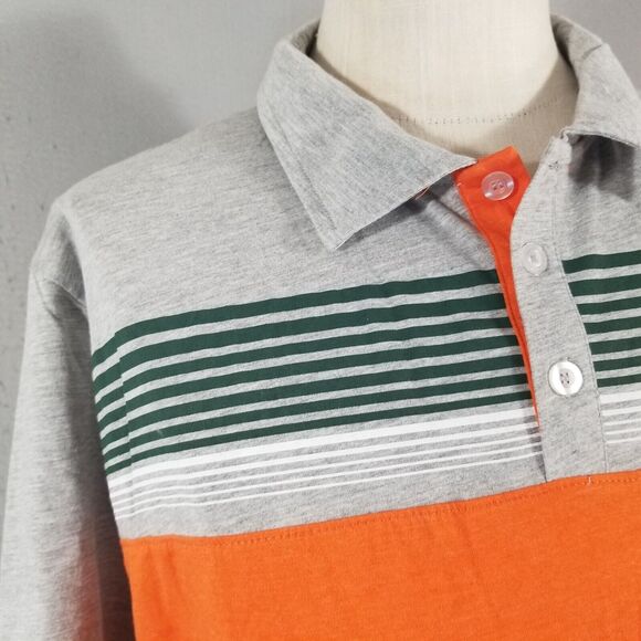 Colosseum UM University of Miami polo shirt men's 2xl xxl orange gray NEW - Picture 4 of 12